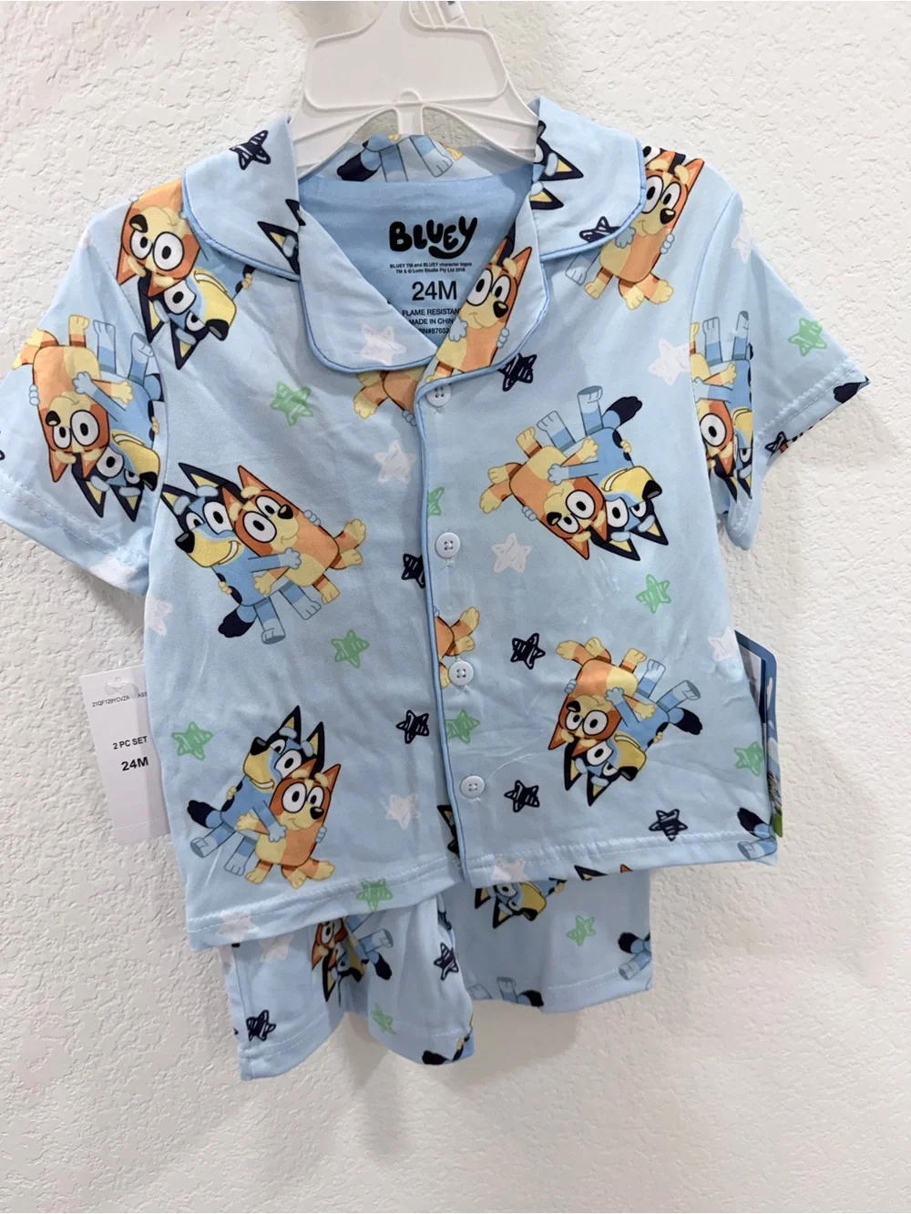 Bluey Light Blue Short Pajama Set for Kids by Bluey